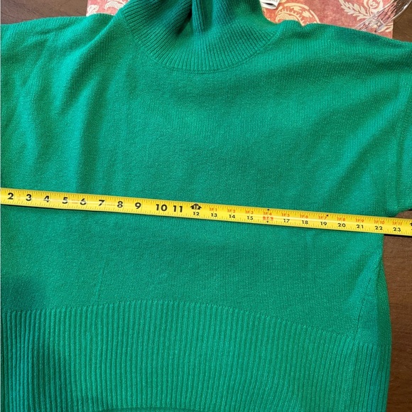 NWT a new day Vibrant Green Cowl Neck Dropped Shoulder Sweater SZ L - Picture 9 of 13